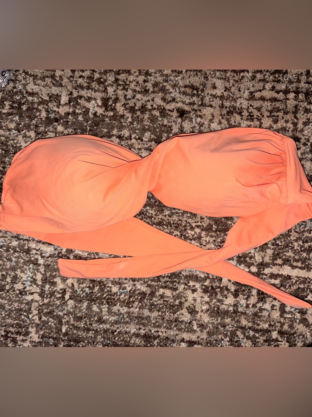 L*Space Coral Bikini Top — Size Large, Made in USA